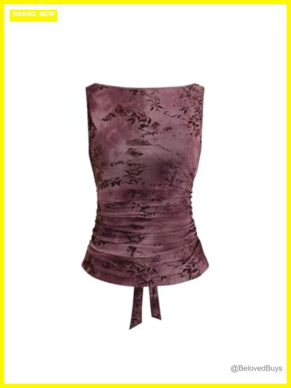 Floral Mesh Tank Top Tie Back Boat Neck Sleeveless Summer Dressy Y2K